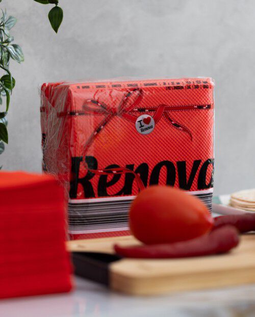 Serviettes Rouge 1 Pli