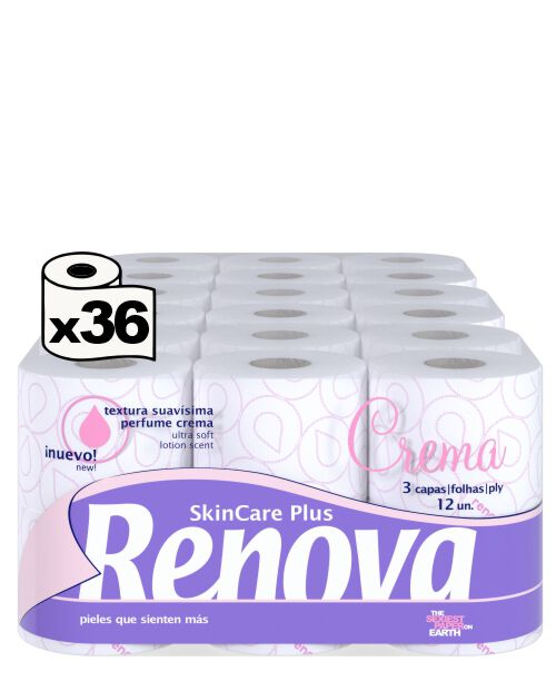 Papel Higi&eacute;nico Skin Care Plus Crema 36R