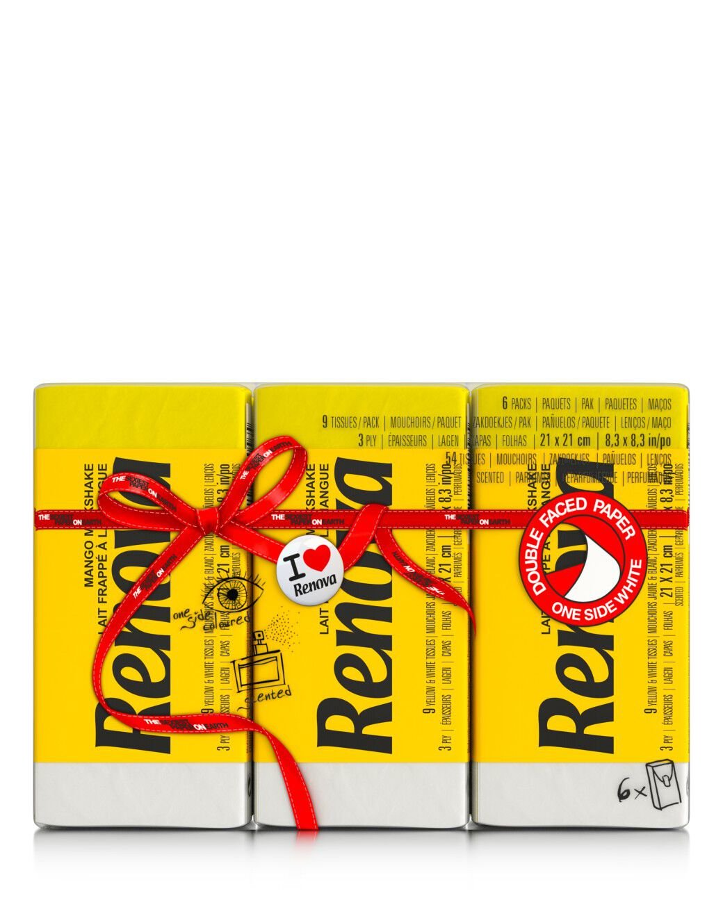 Mouchoirs Jaunes Parfum Milkshake Mangue