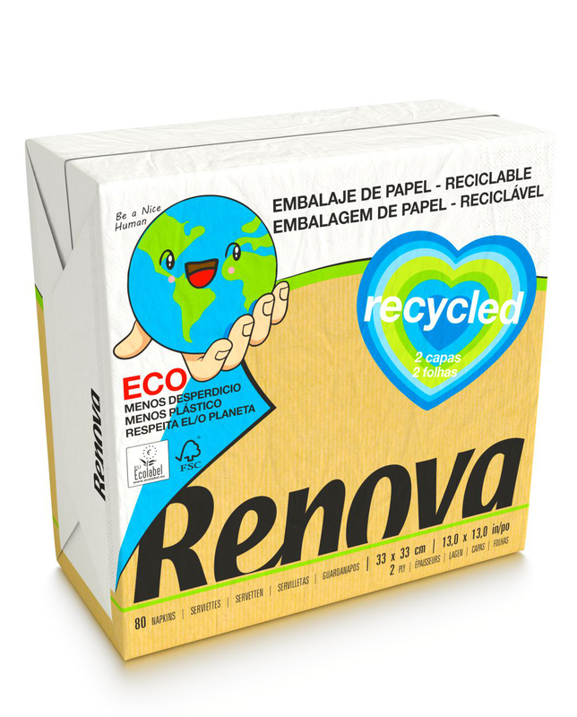 Recycled Napkins 33x33 80 UN Recycled Napkins 33x33 80 UN