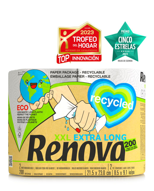 Papel Higiénico Renova Recycled 9 Rl Papel Higiénico Renova Recycled 9 Rl