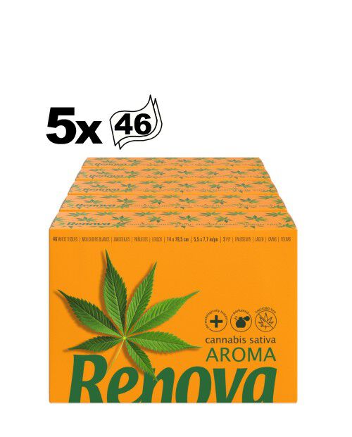 Bundle Pack Renova Cannabis Sativa Facial Tissues