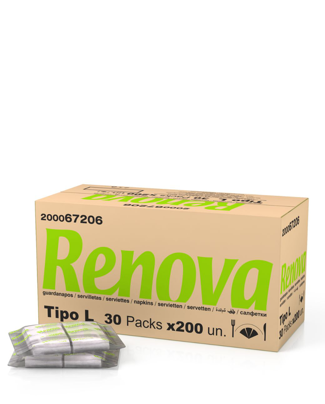Renova Beverage Napkins L folded 1-ply Renova Beverage Napkins L folded 1-ply