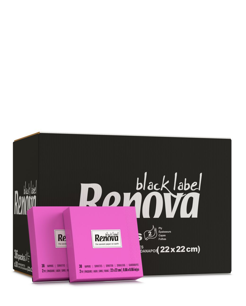 Fucsia Cocktail Napkins x36