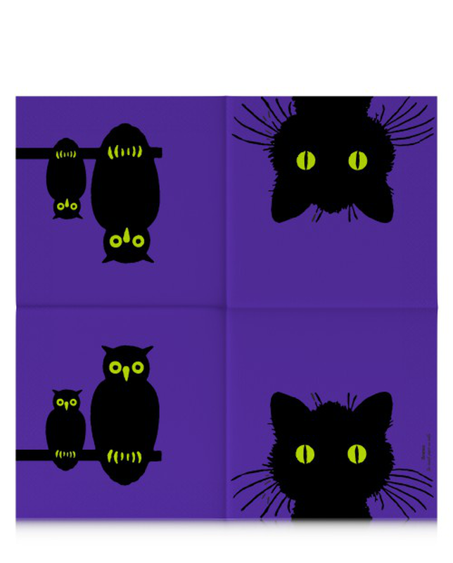 Black Cat Paper Napkins Black Cat Paper Napkins