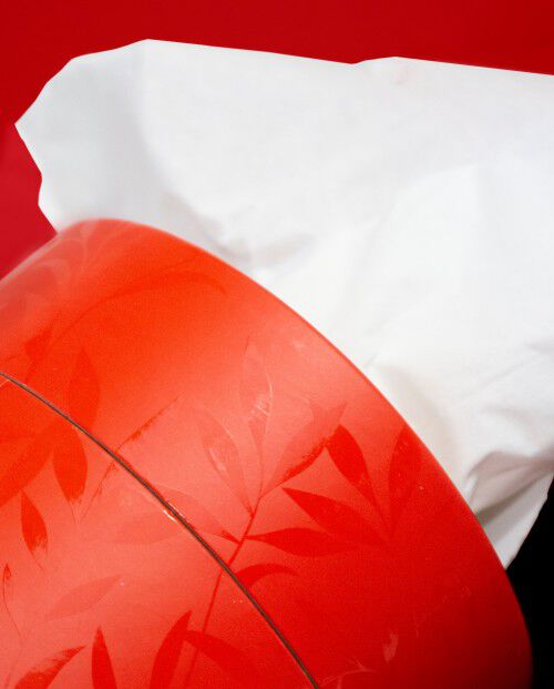 White Facial Tissues Red Box