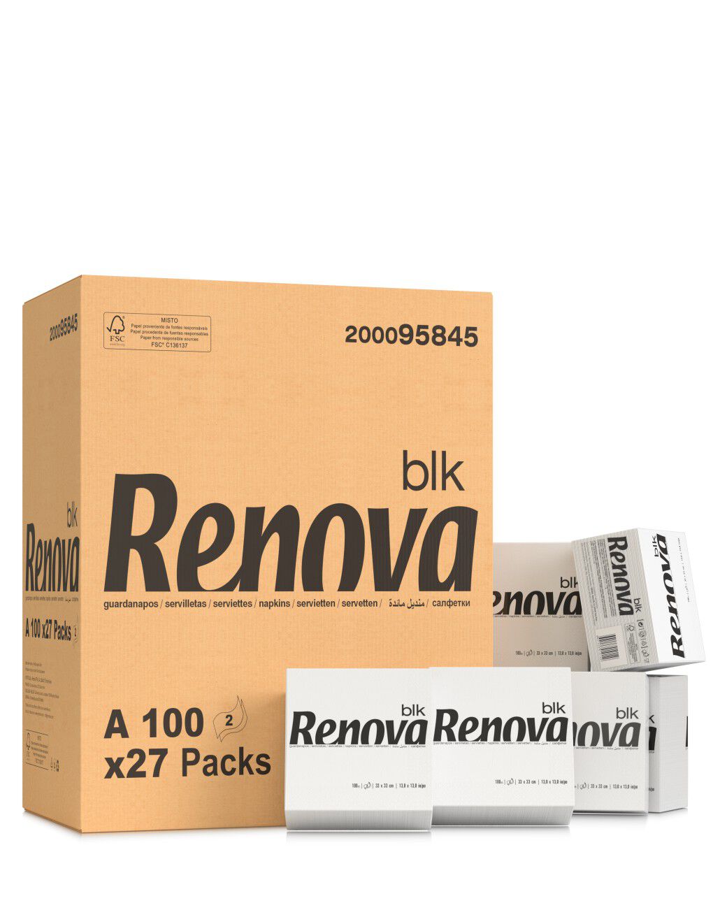 BLK A Napkins 27x100