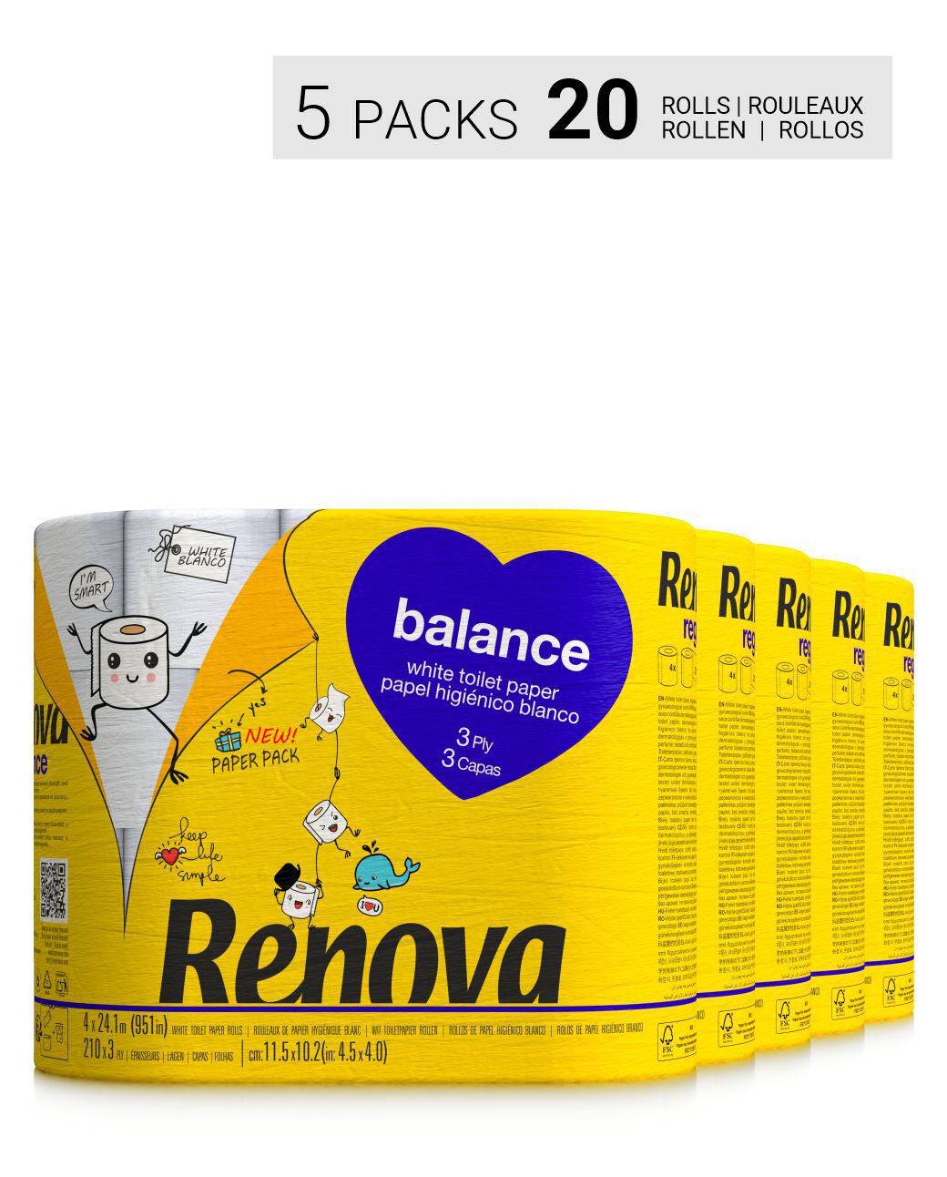 Papel Higi&eacute;nico Balance 20R