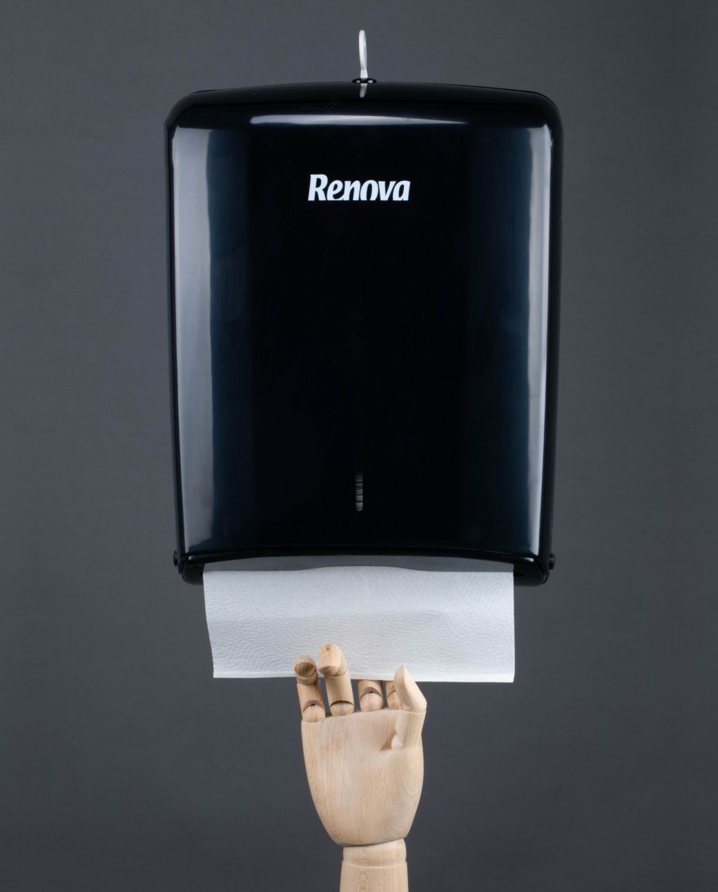 Black Folded Towels Dispenser