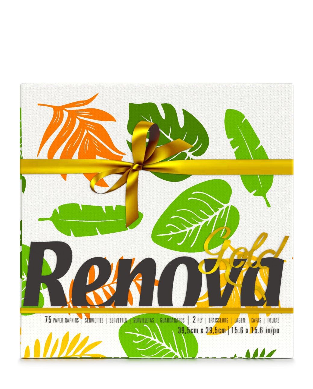 Guardanapos Gold Maxi Leaf Green