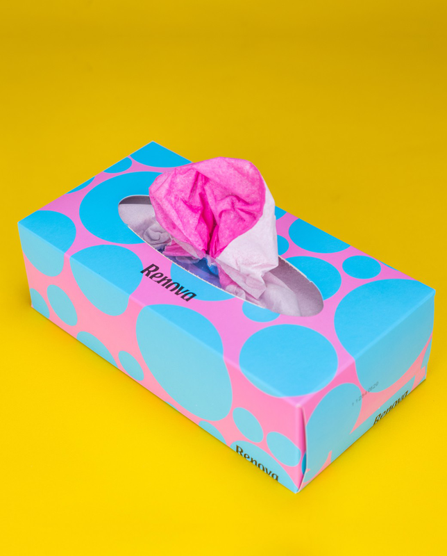 Blue & Fuchsia Facial Tissues Blue & Fuchsia Facial Tissues