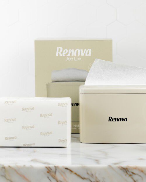 Porta-Guardanapos Renova Art Life Creme