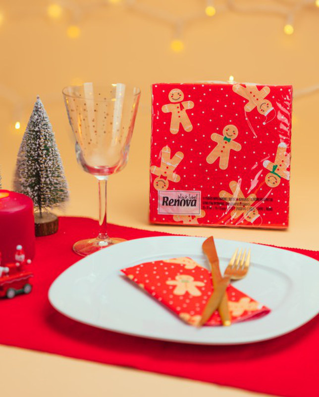 Renova napkins made of paper, Christmas, 20 pieces, 110 g Renova napkins made of paper, Christmas, 20 pieces, 110 g