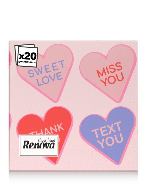 Guardanapos Sweetheart Messages