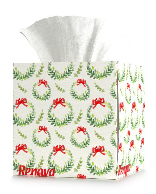 Joyful Christmas Garland Facial Tissues
