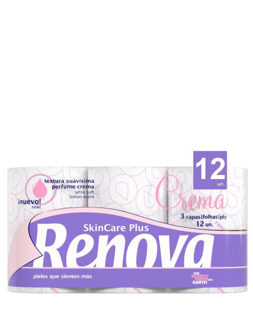 Papel Higi&eacute;nico Skin Care Plus Crema 12R