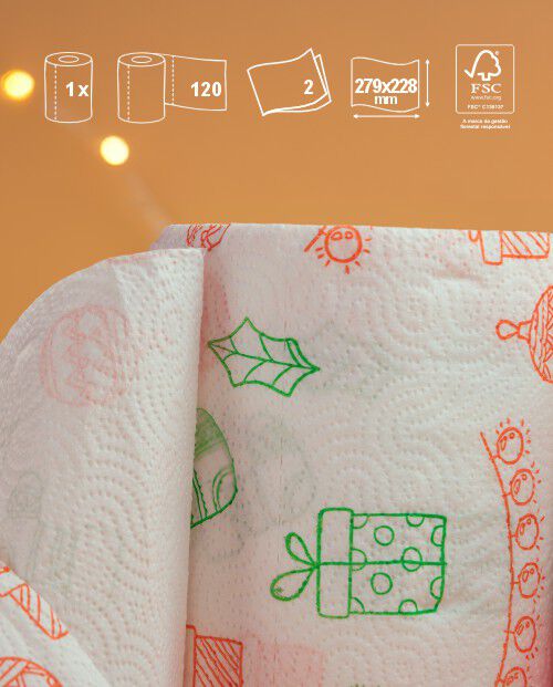 Rolo de Cozinha Design Natal XXL 1R