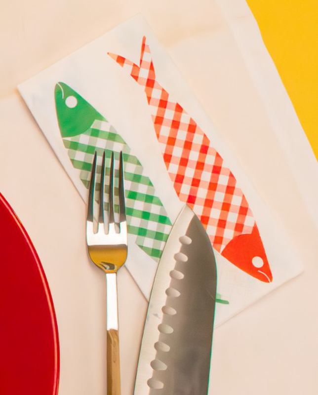 Serviettes Sardines Serviettes Sardines