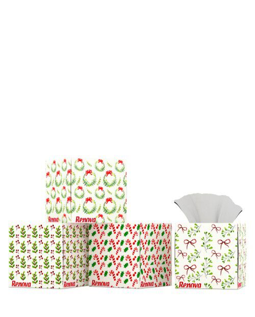Renova Christmas Facial Tissues