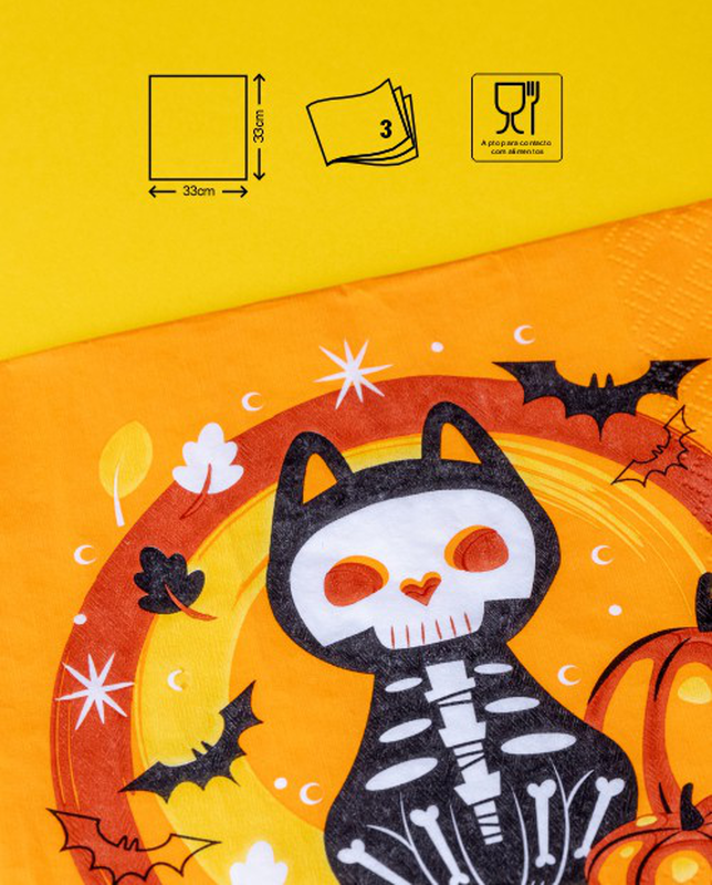 Cat Skeleton Paper Napkins Cat Skeleton Paper Napkins