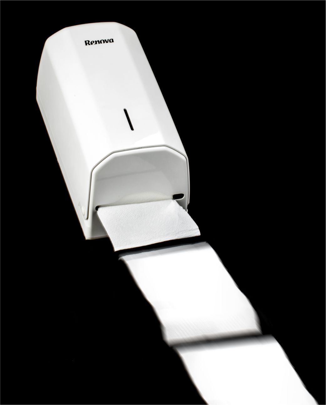 White Folded Toilet Paper Dispenser