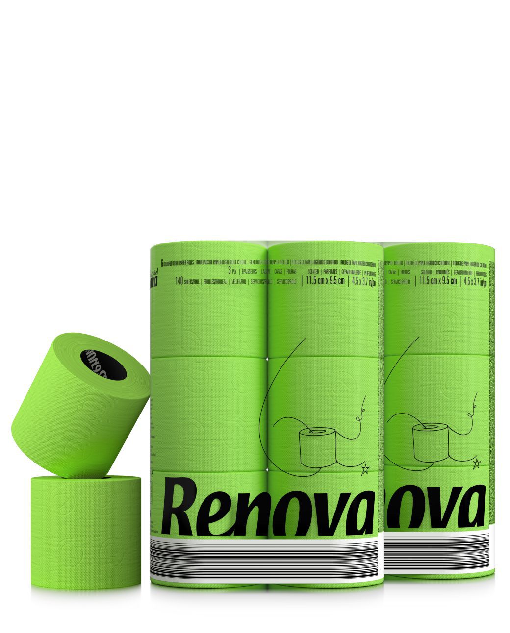 Papel Higi&eacute;nico Verde 6x12