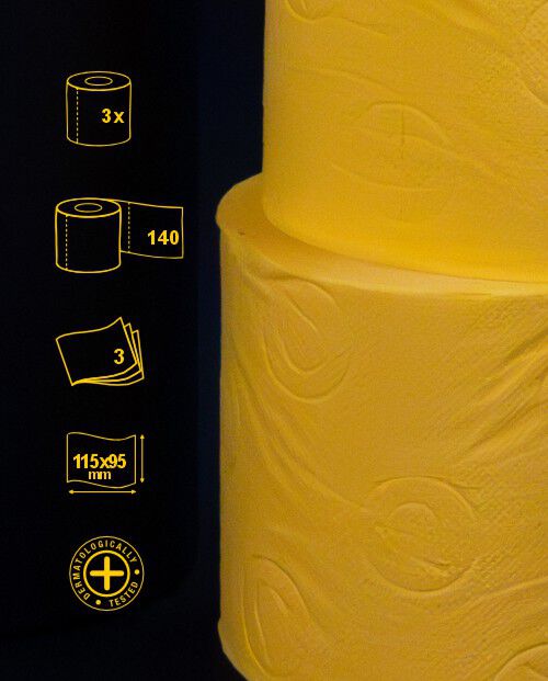 Papel Higi&eacute;nico Amarelo Gift Pack