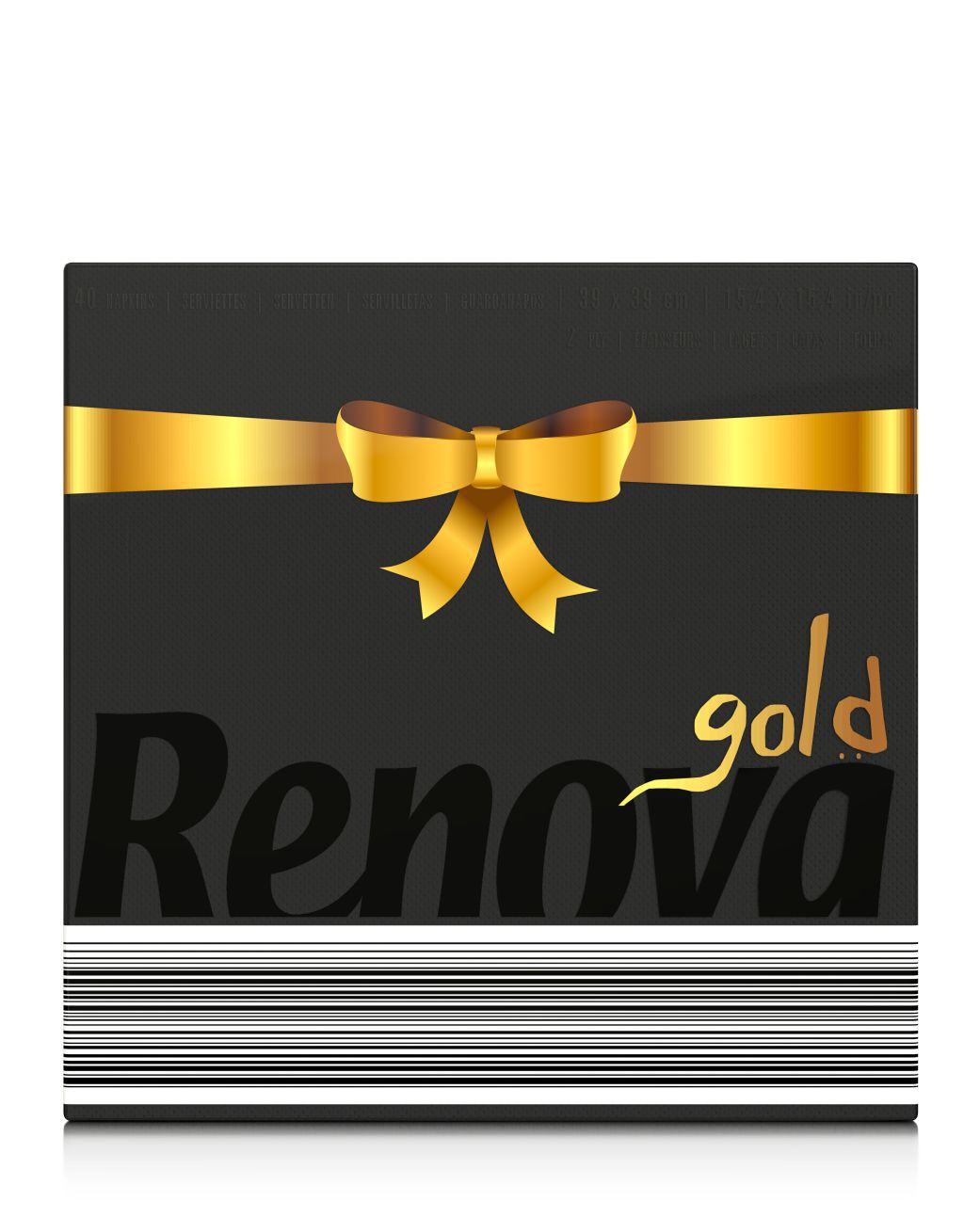 Serviettes Gold Noir