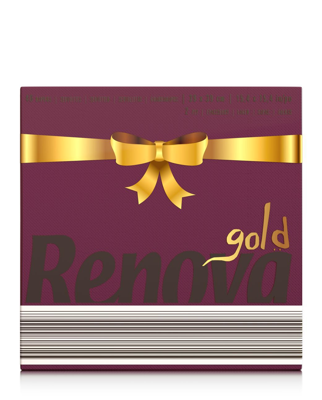 Serviettes Gold Bordeaux