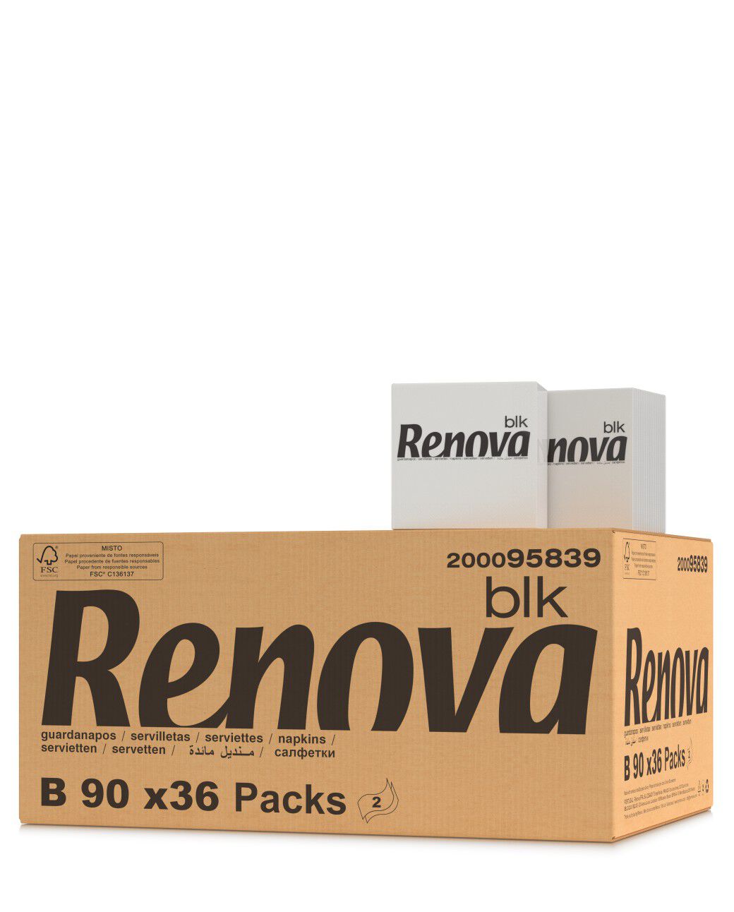 BLK Cocktail Napkins 36x90