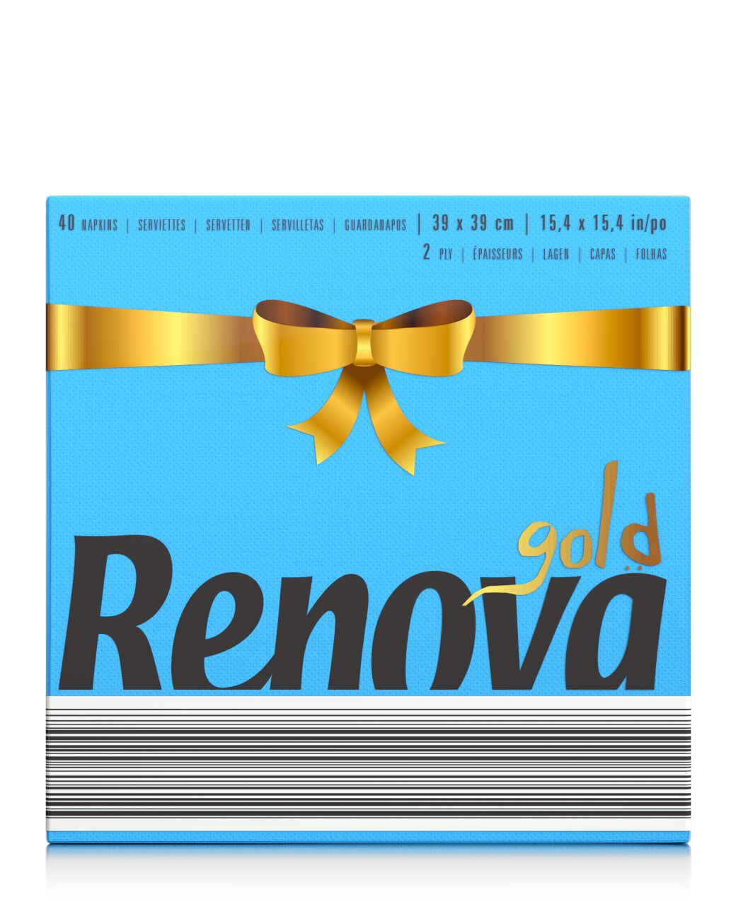 Serviettes Gold Light Bleu