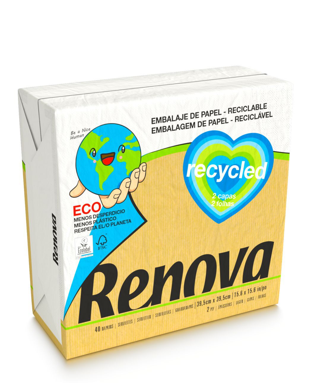 Guardanapos Recycled 39x39 40 UN