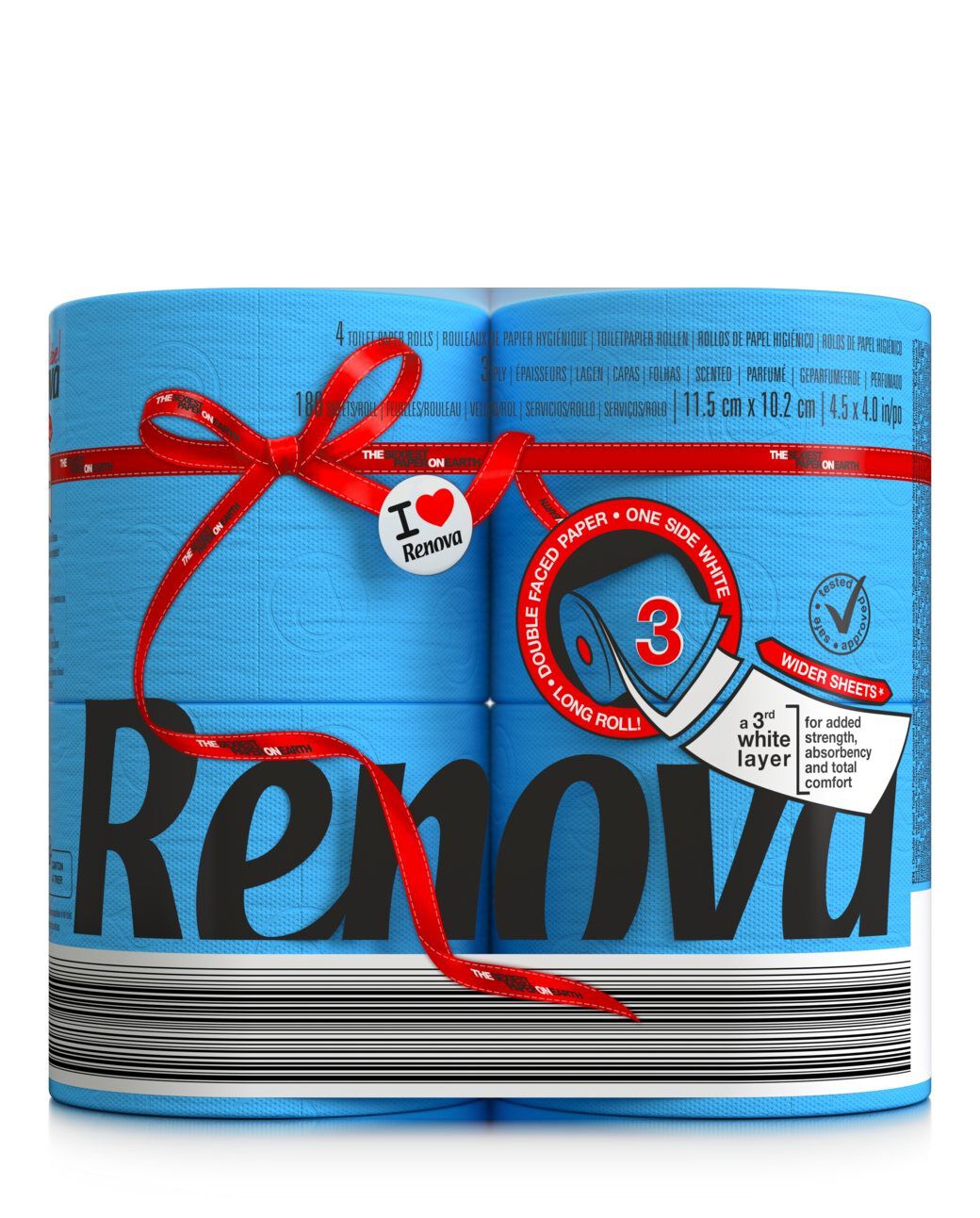 Papel Higi&eacute;nico Dupla Face Azul 4R