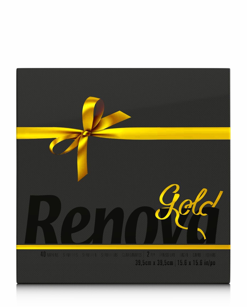 Serviettes Gold Noir x30