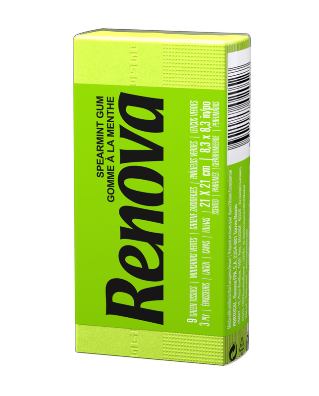 Green Spearmint Scented Pocket Tissues Green Spearmint Scented Pocket Tissues