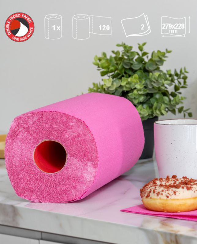 Rolo de Cozinha Fucsia Rolo de Cozinha Fucsia