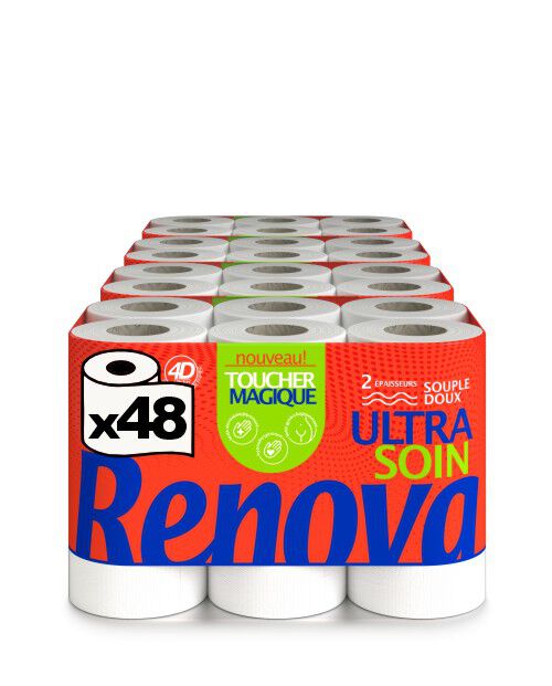 Papel Higi&eacute;nico Toucher Magique Ultra Soin 48R