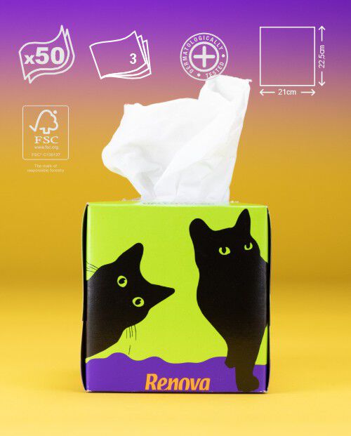 Facial Tissues "Black Cat"