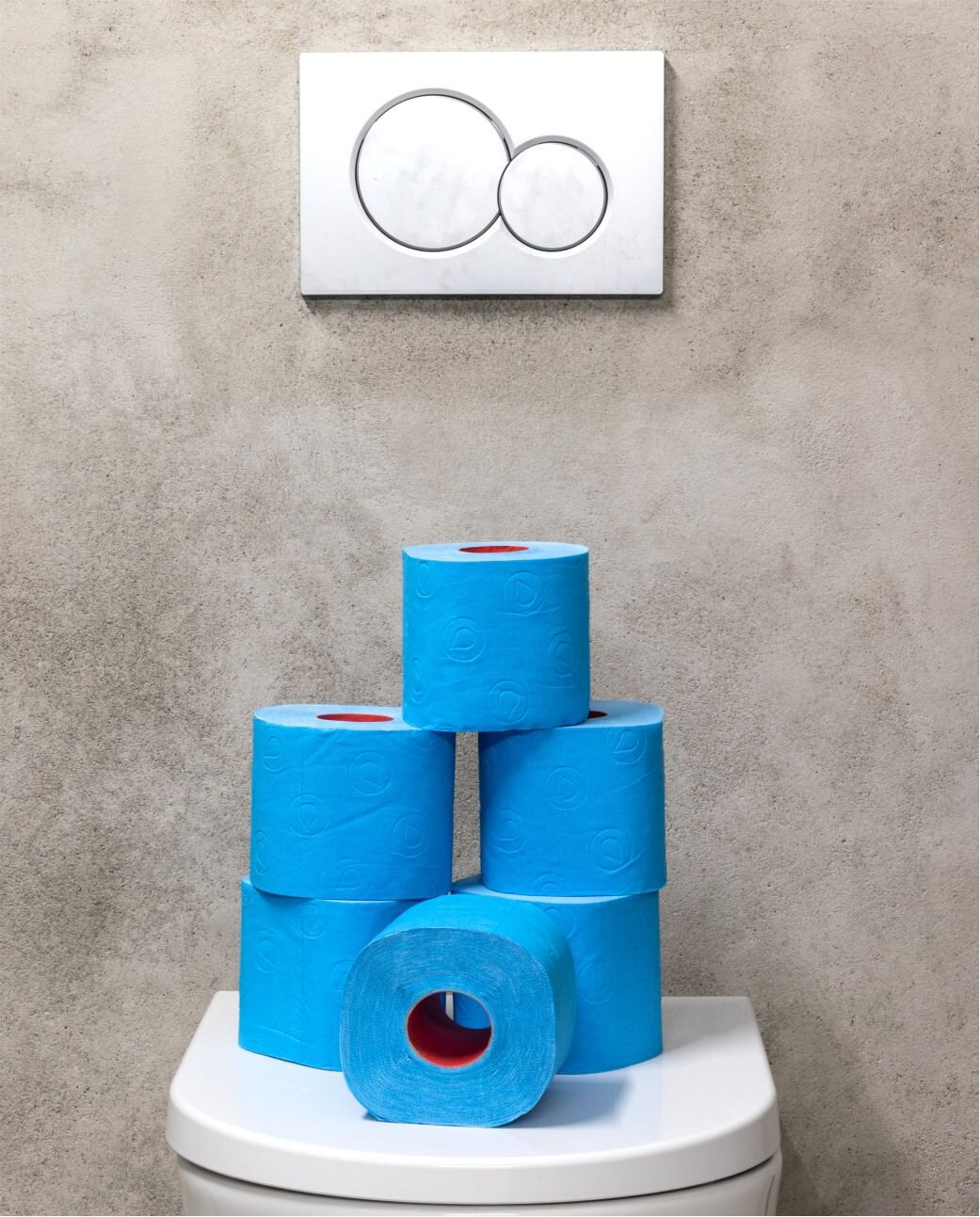 Papel Higi&eacute;nico Doble Cara Azul 6R