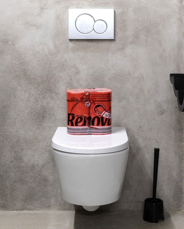 Papier toilette plat 2 plis essential, Renova (x 4)