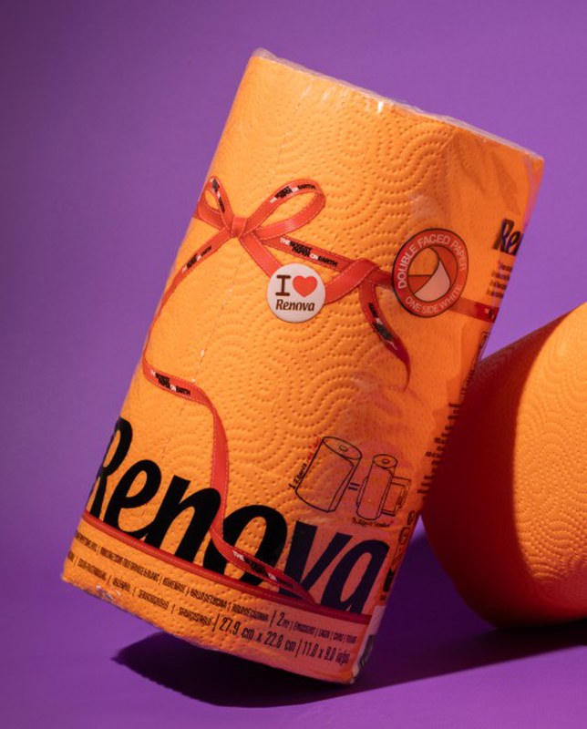RENOVA | Orange Paper Towels 1 Roll | Paper Towels RENOVA | Orange Paper Towels 1 Roll | Paper Towels