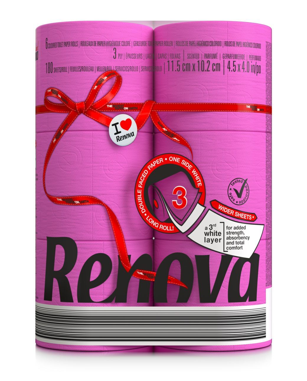 Papier Hygi&eacute;nique Double Face Fucsia 6R
