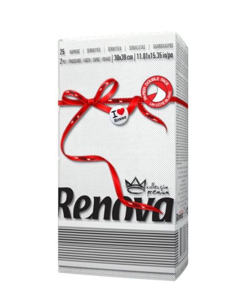 Guardanapos Dobrados 1/6 Brancos x18