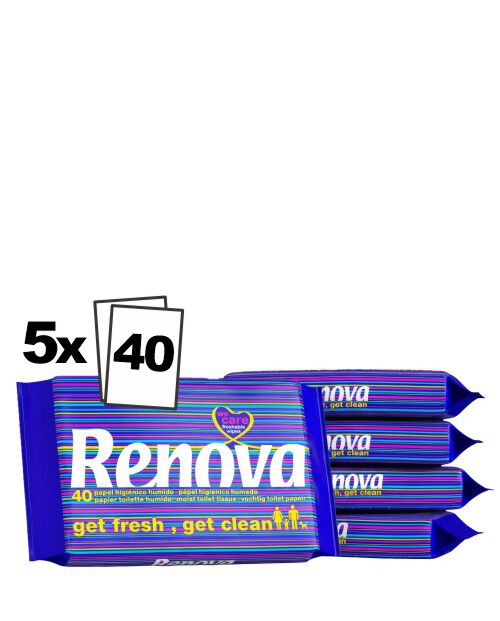 Papel higi&eacute;nico humedecido Recambio 5x40 un