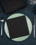 Gold Black Table Napkins x30 Gold Black Table Napkins x30