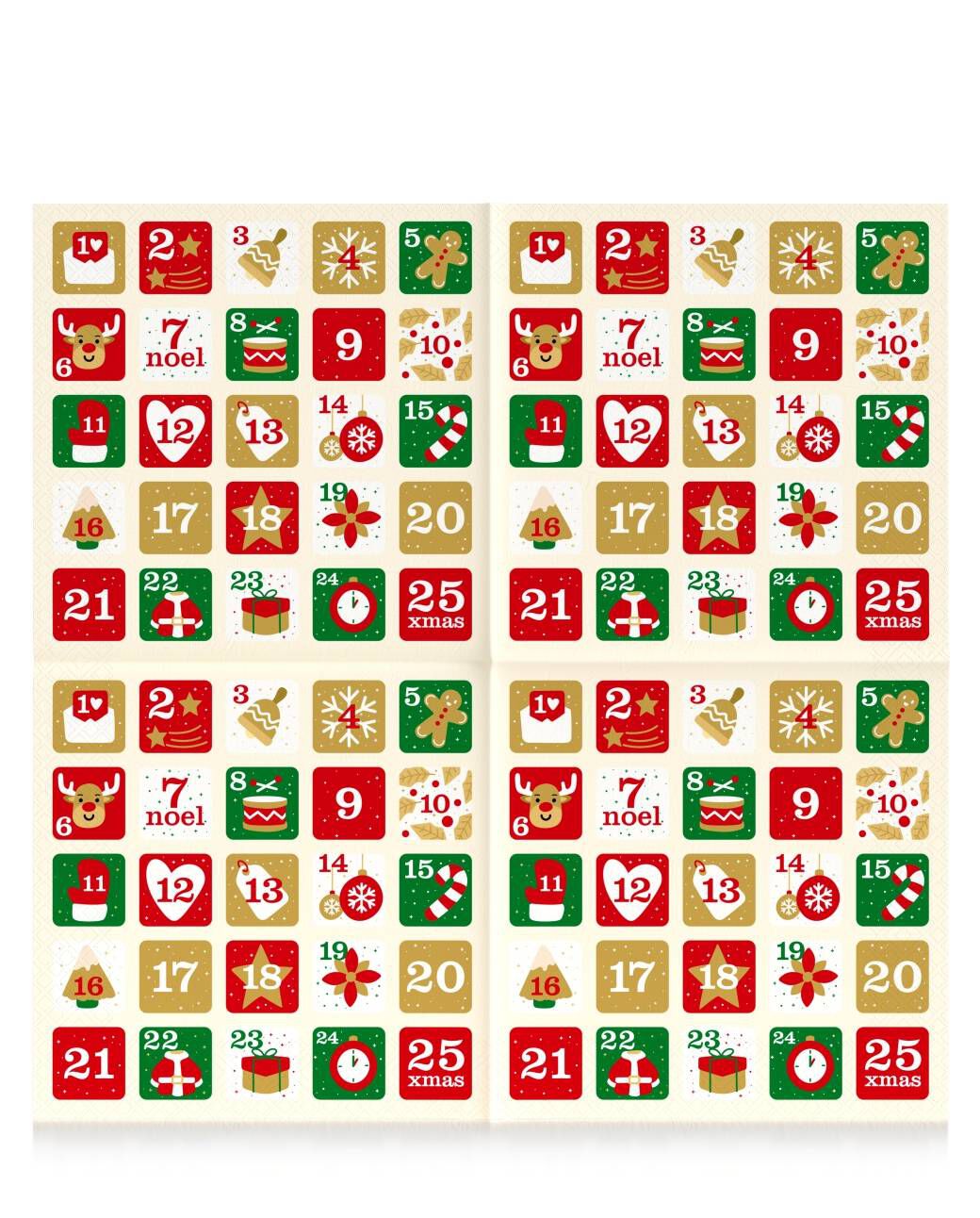 Servilletas Calendario de Adviento