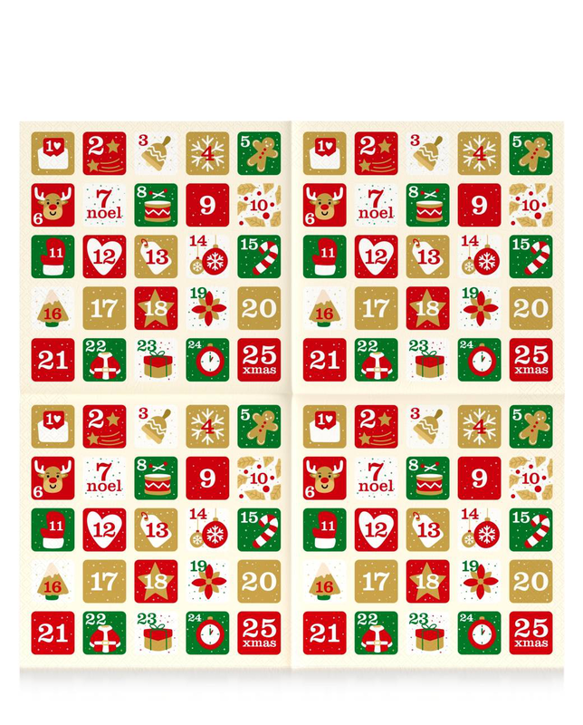 Lot de serviettes de Noël Lot de serviettes de Noël