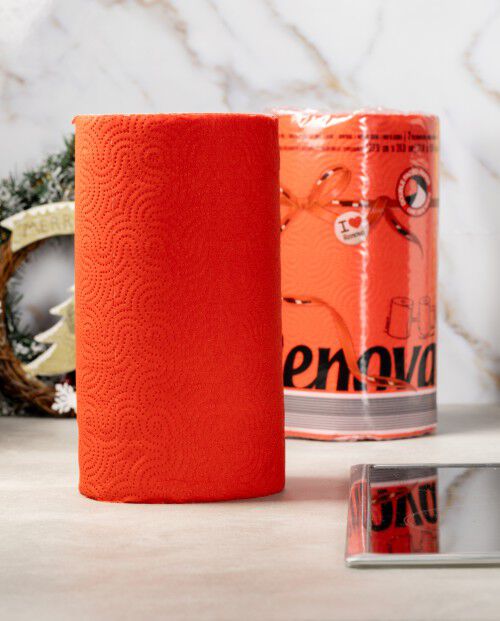 Red Paper Towels 1 Roll