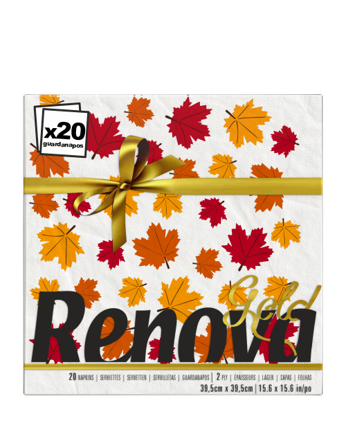 Gold Maple Leaves Paper Napkins