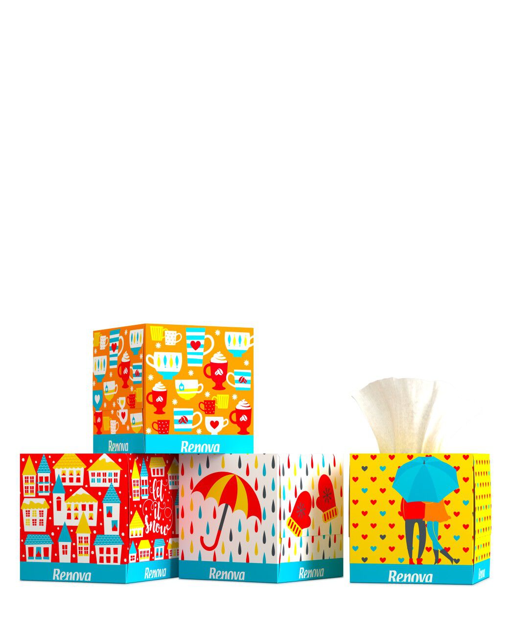 Mouchoirs en Boite &ldquo;Sound of Rain&rdquo;